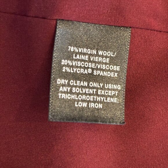 Lafayette 148 Wool Blend Career Plum Burgundy Lined Size 10 - Picture 11 of 12